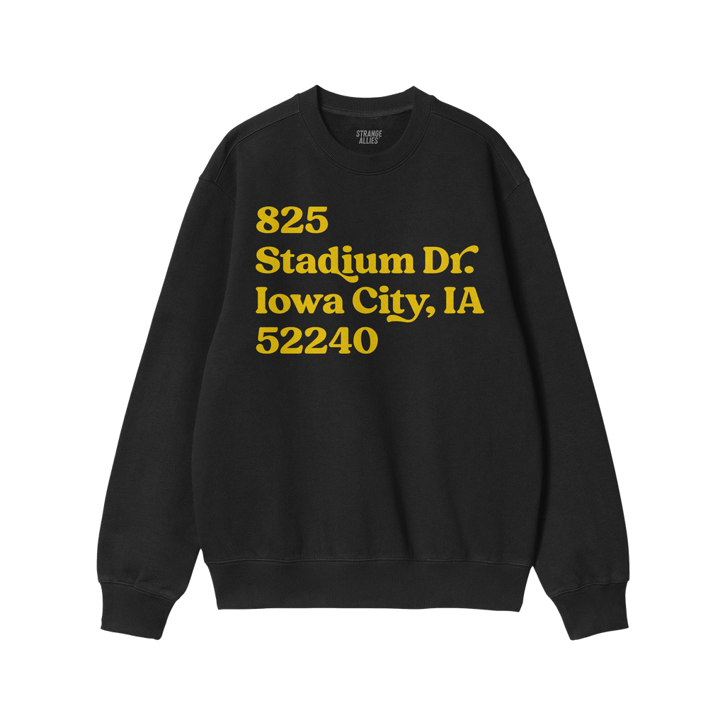 Iowa Football Stadium Address Sweatshirt
