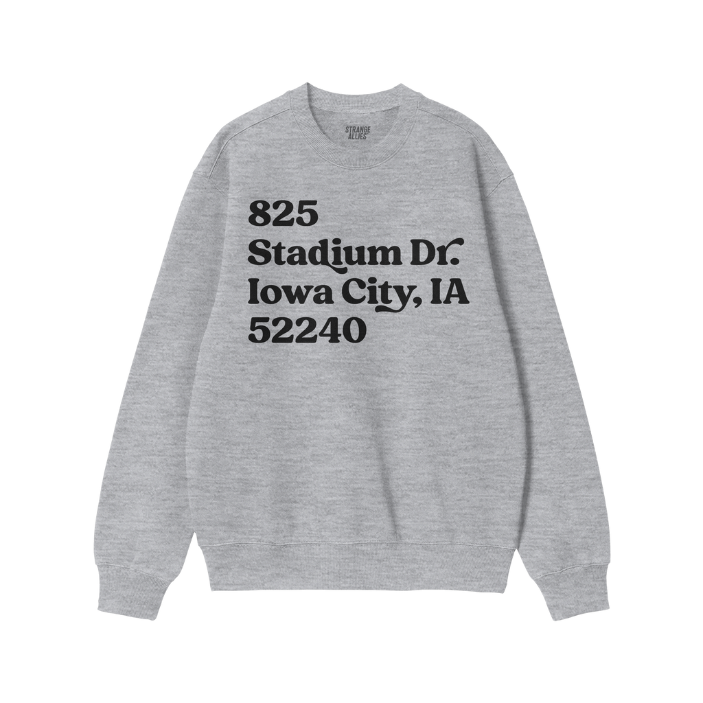 Iowa Football Stadium Address Sweatshirt