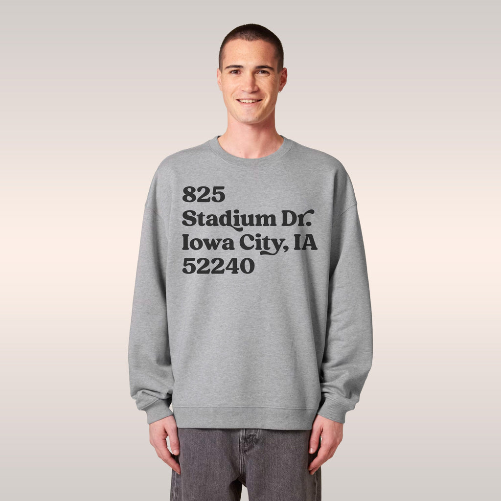 Iowa Football Stadium Address Sweatshirt