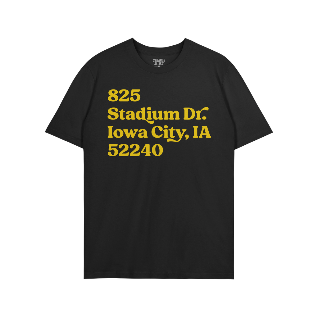 Iowa Football Stadium Address T-shirt