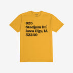 Iowa Football Stadium Address T-shirt