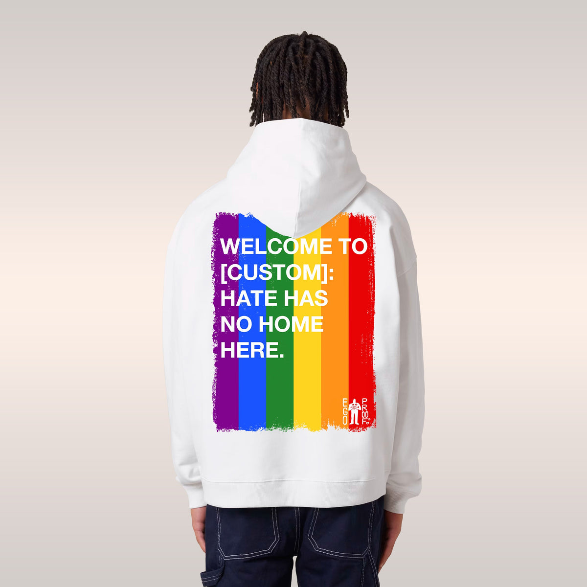 Custom Hate Has No Home Here Pride Hoodie