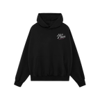 Black pullover hoodie titled Life's A Bitch Shirt featuring white cursive text on left chest. Pink text beneath reads “STRA