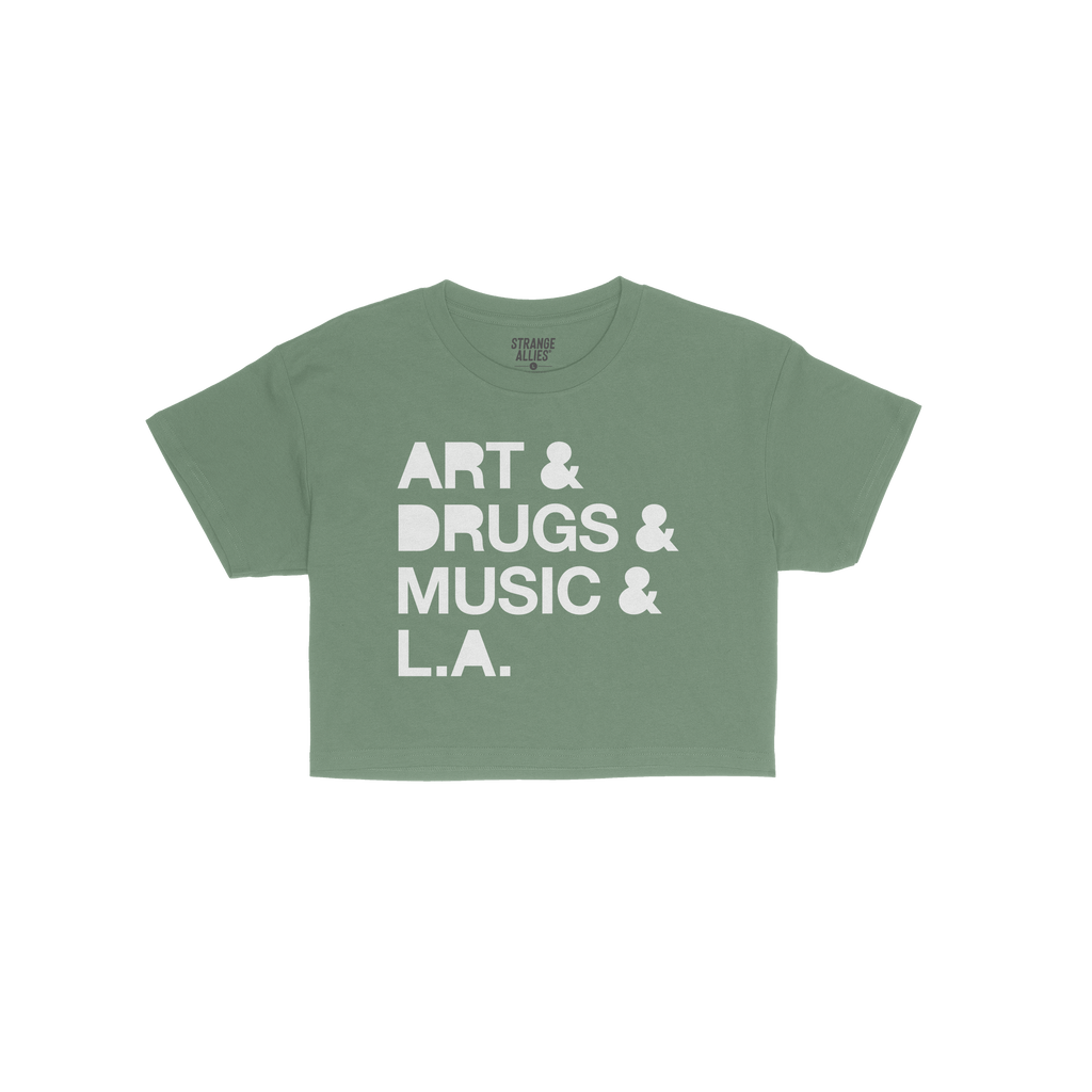 Los Angeles Art Drugs Music Crop Top