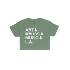 Los Angeles Art Drugs Music Crop Top