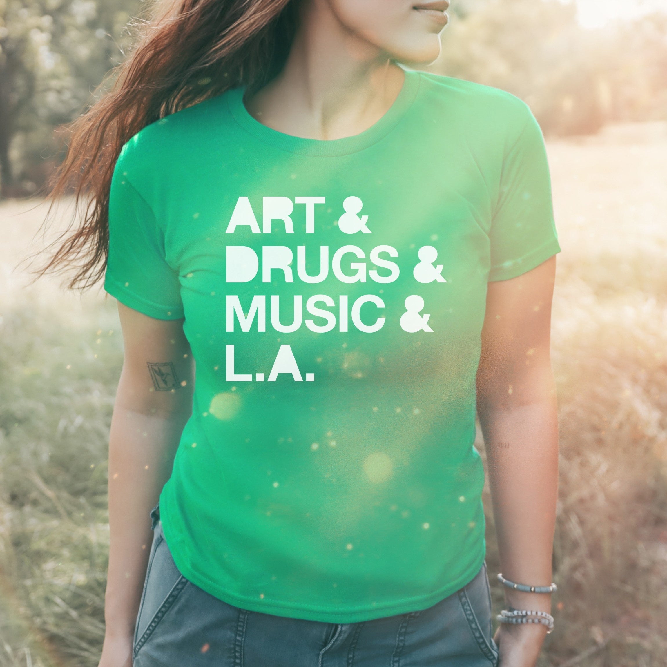 Los Angeles Art Drugs Music Women's Baby Tee