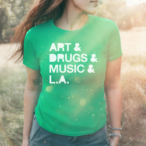 Los Angeles Art Drugs Music Women's Baby Tee