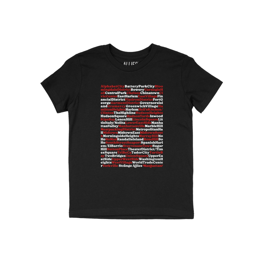 Manhattan Neighborhoods Kids T-shirt