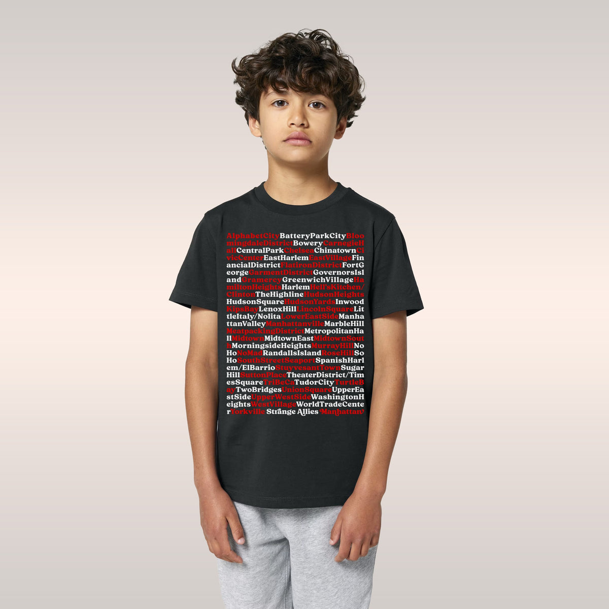Manhattan Neighborhoods Kids T-shirt