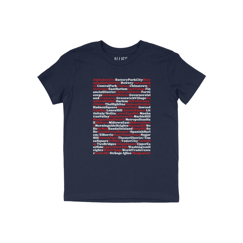 Manhattan Neighborhoods Kids T-shirt