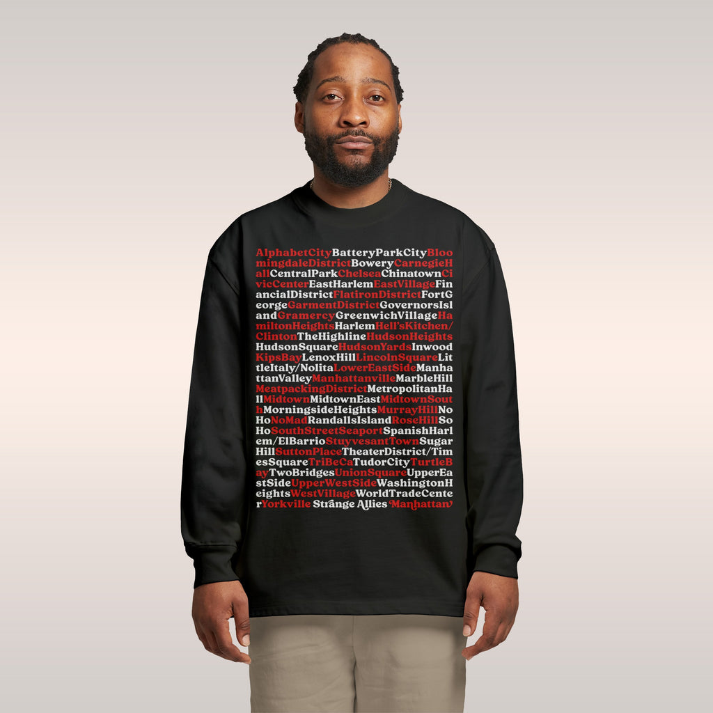 Manhattan Neighborhoods Long Sleeve T-shirt
