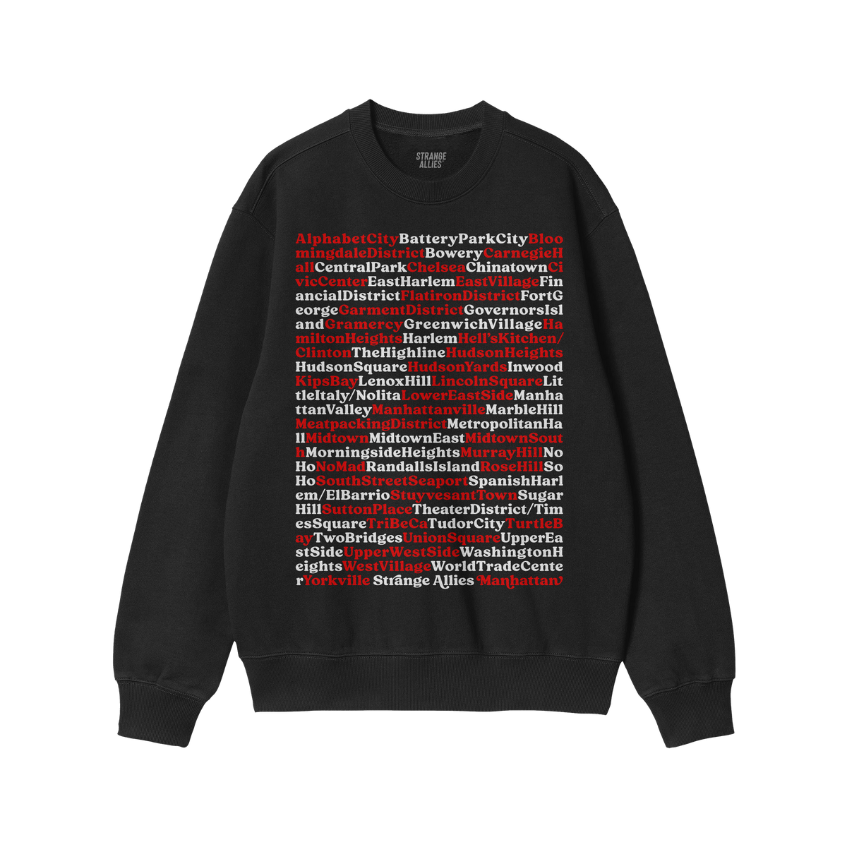Manhattan Neighborhoods Sweatshirt