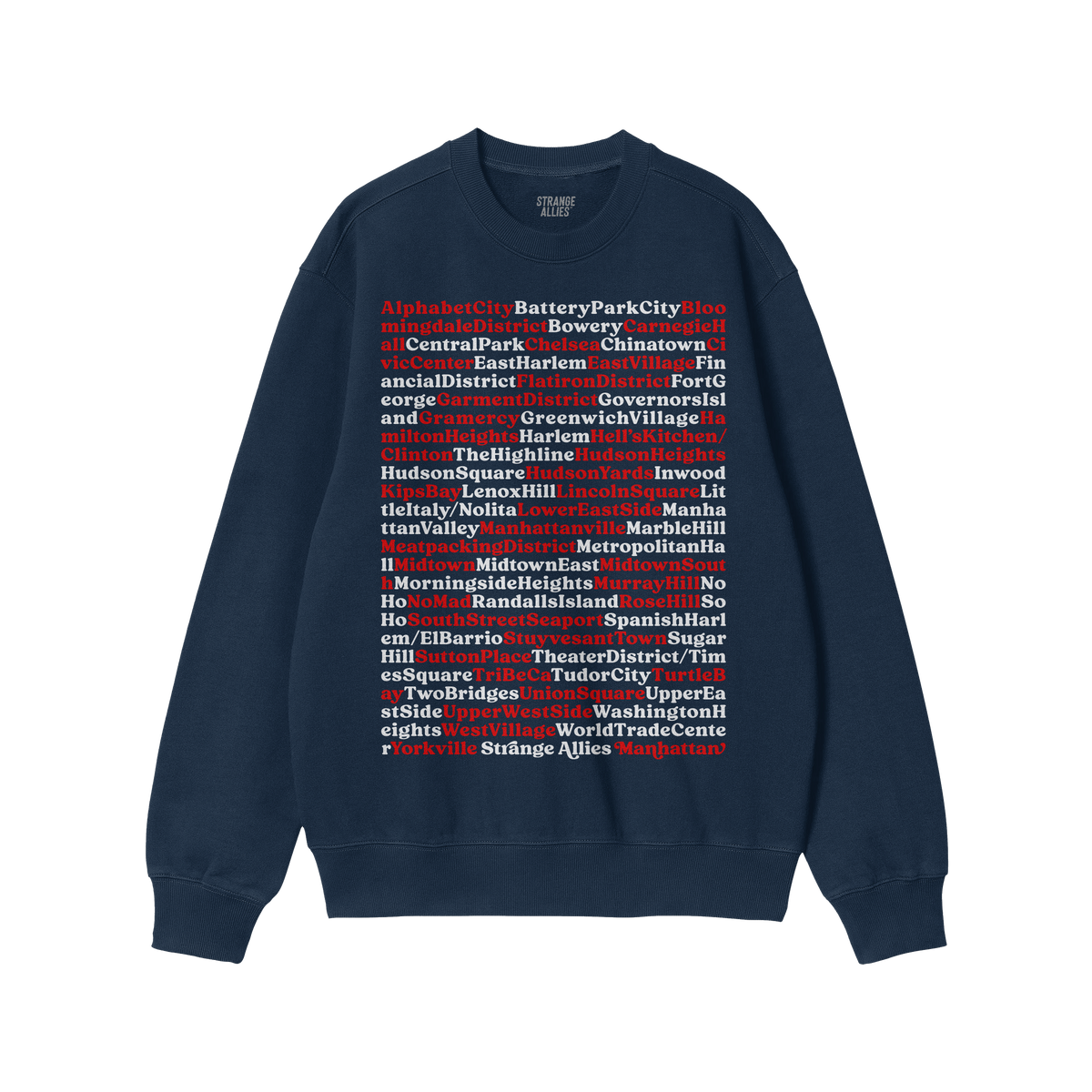 Manhattan Neighborhoods Sweatshirt