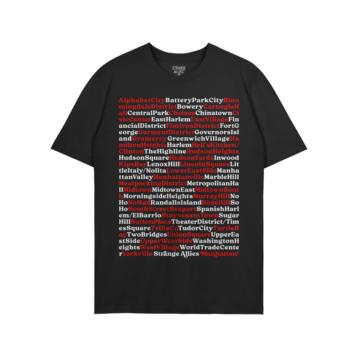 Manhattan Neighborhoods T-shirt