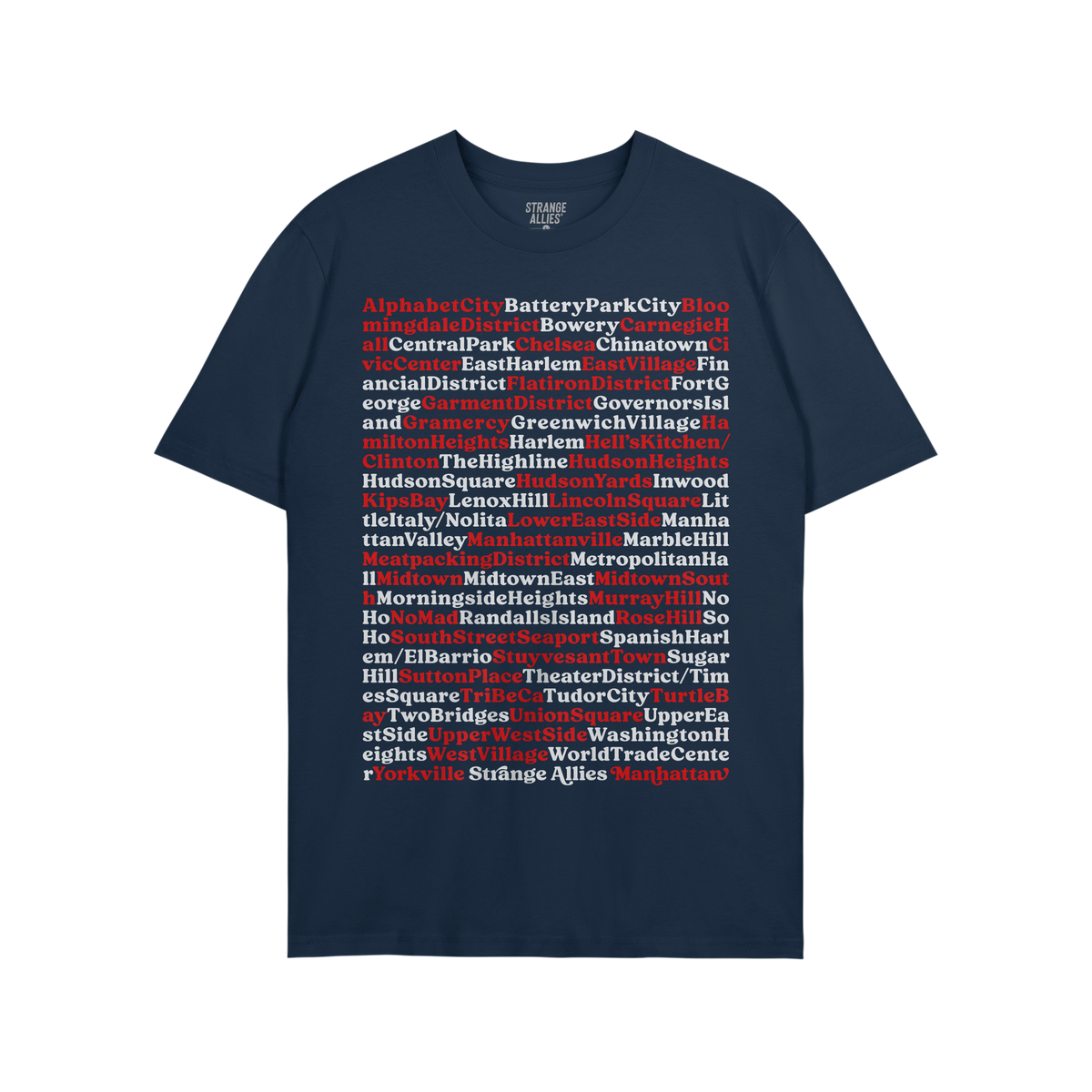 Manhattan Neighborhoods T-shirt