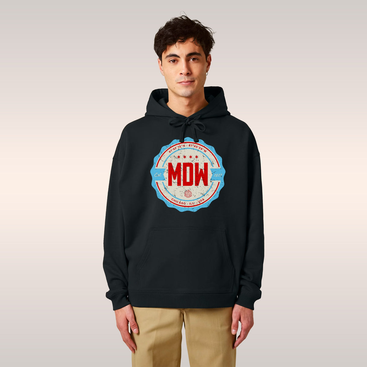 Chicago MDW Midway Airport Badge Hoodie
