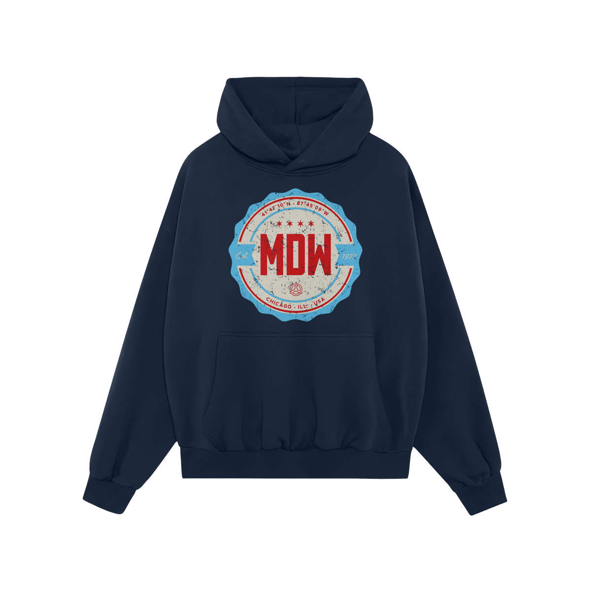 Chicago MDW Midway Airport Badge Hoodie