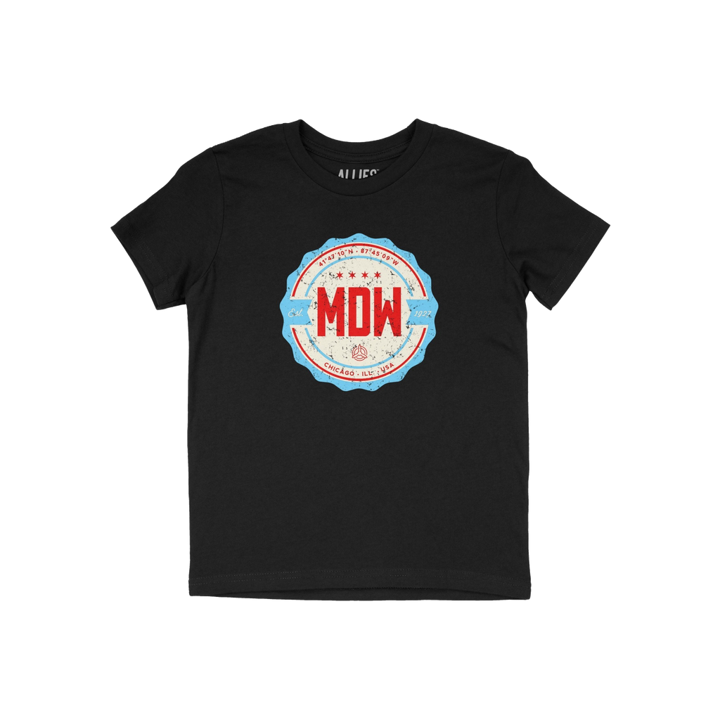 Chicago MDW Midway Airport Badge Kids T-shirt