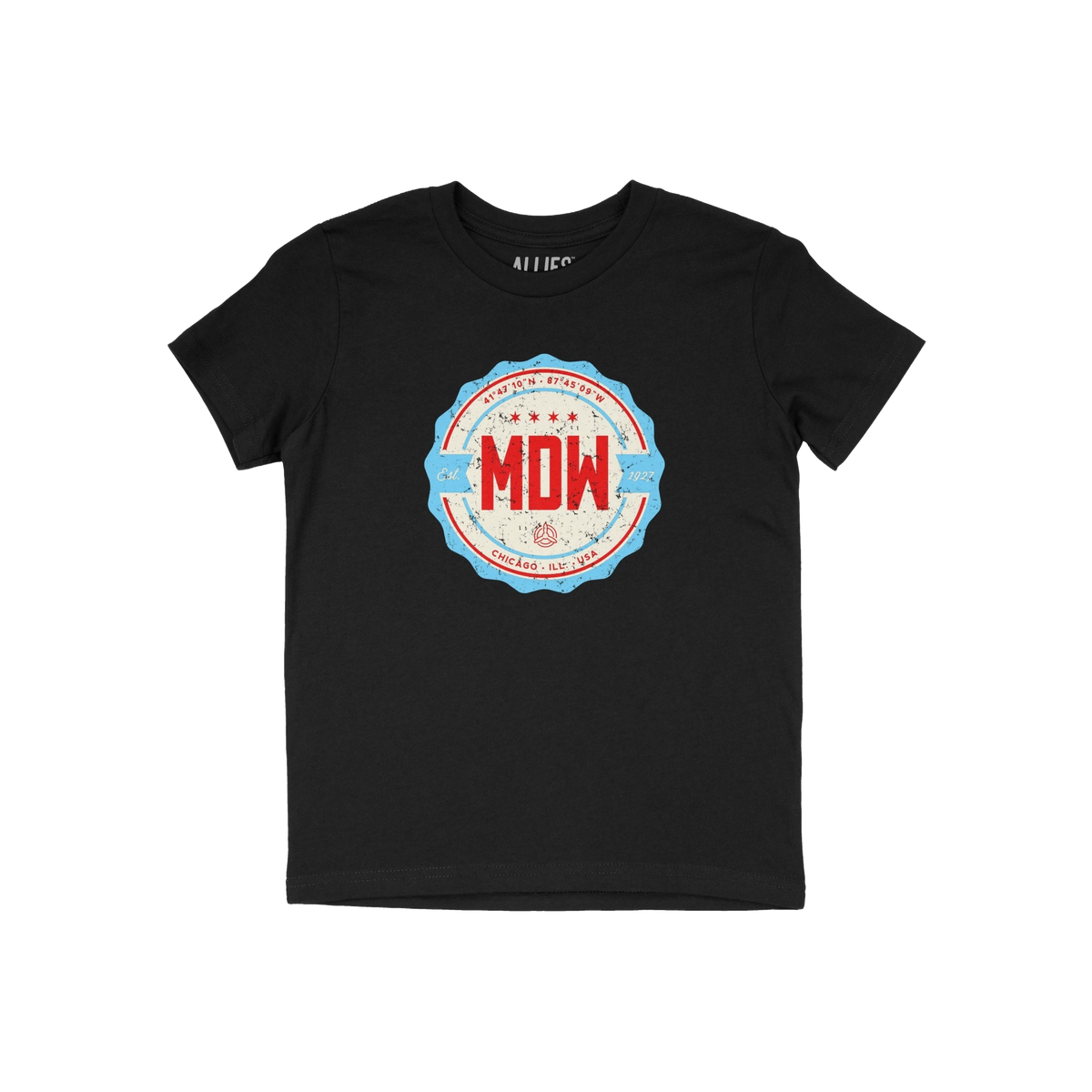 Chicago MDW Midway Airport Badge Kids T-shirt