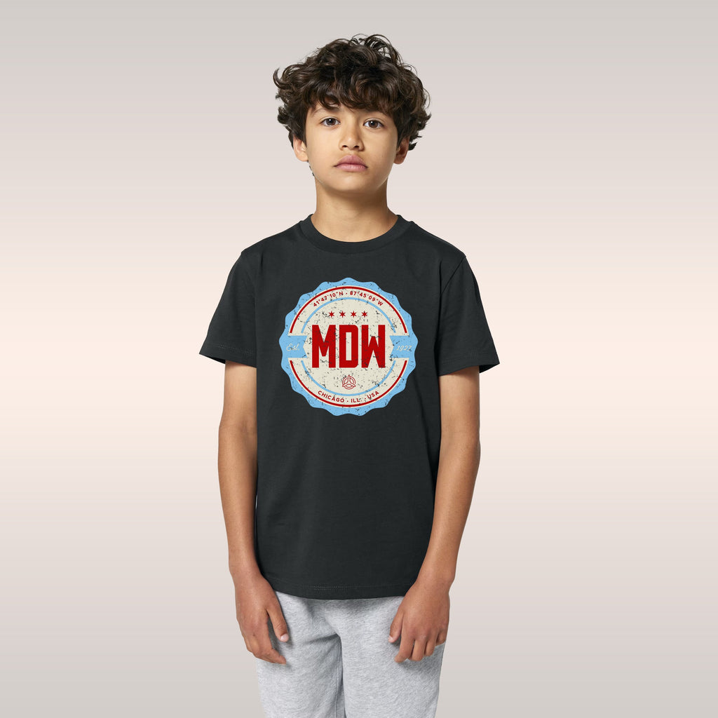 Chicago MDW Midway Airport Badge Kids T-shirt