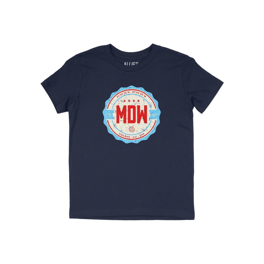 Chicago MDW Midway Airport Badge Kids T-shirt