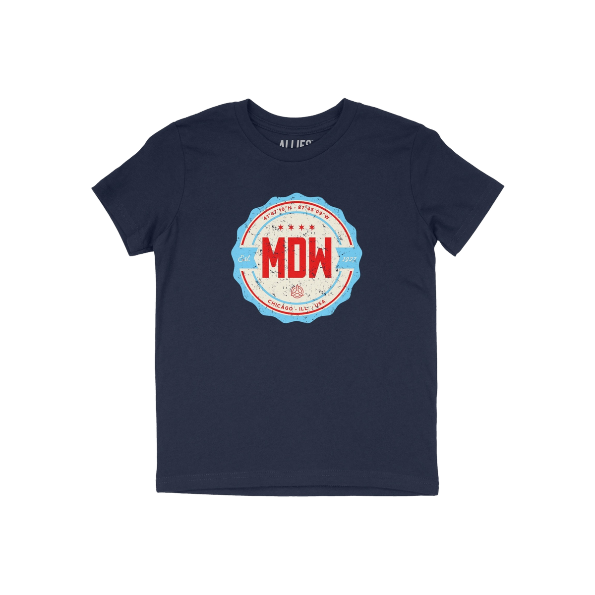 Chicago MDW Midway Airport Badge Kids T-shirt
