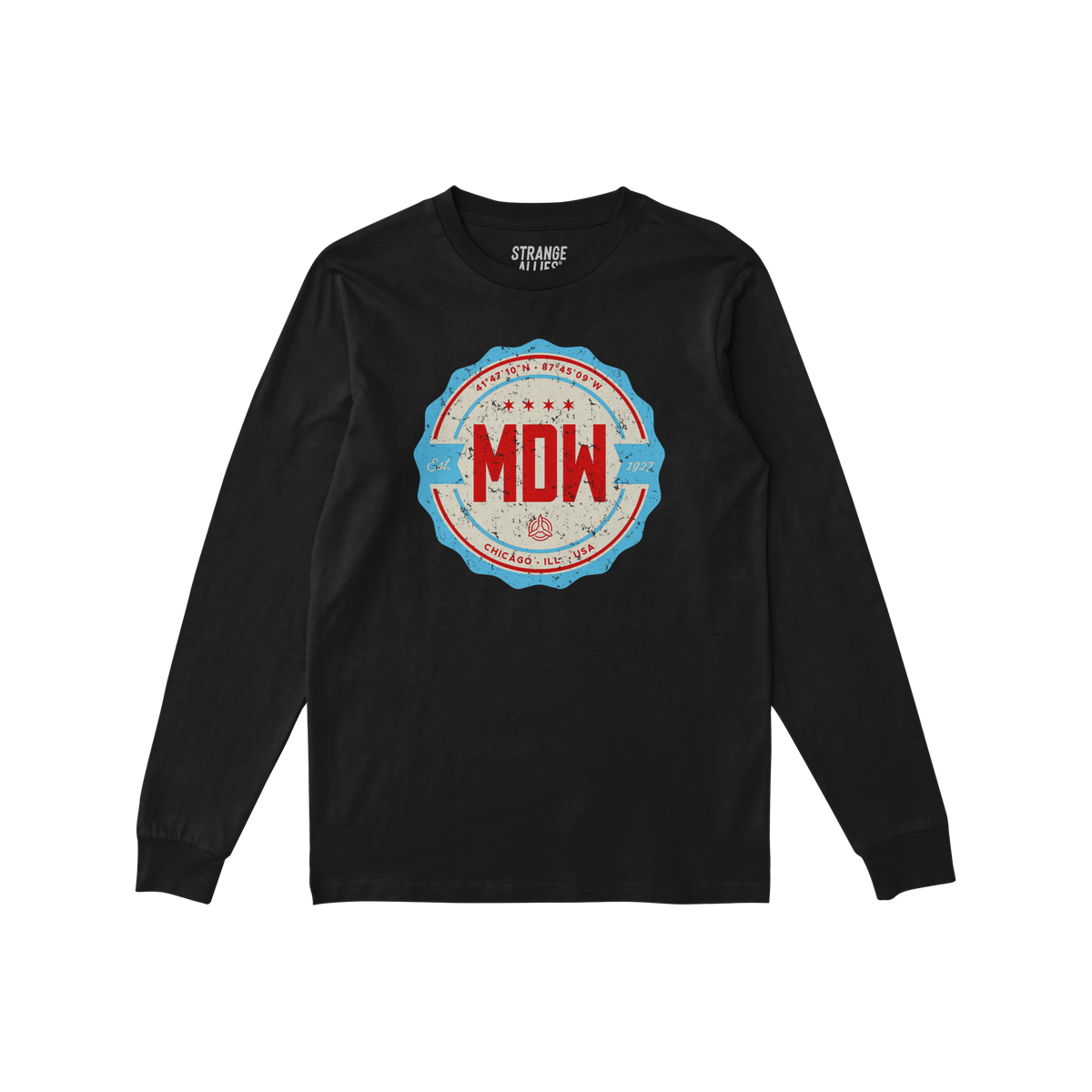 Chicago MDW Midway Airport Badge Long Sleeve T-shirt