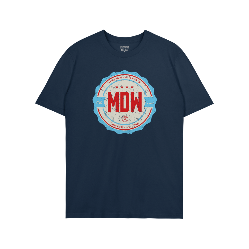 Chicago MDW Midway Airport Badge T-shirt