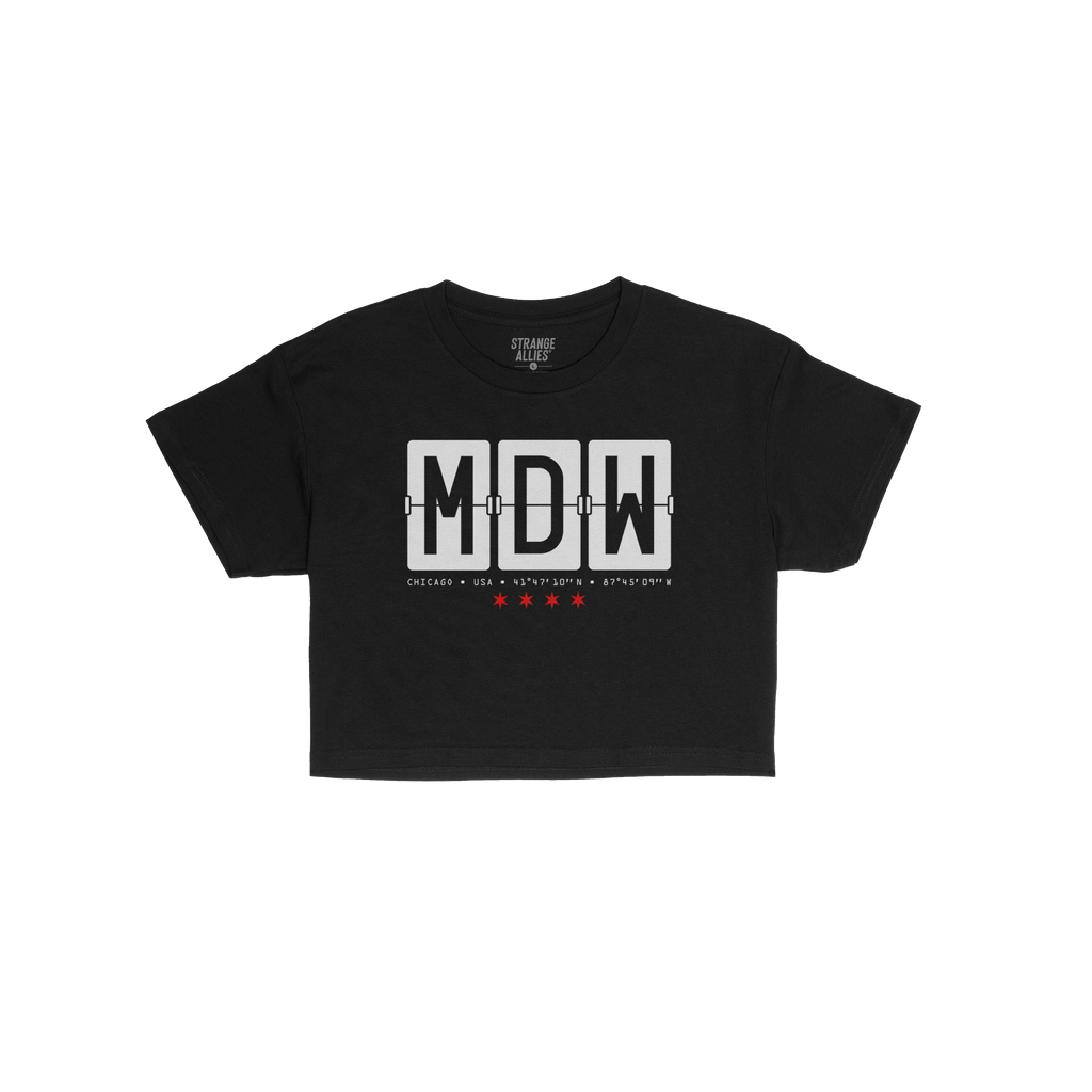 Chicago MDW Midway Airport Flipboard Crop Top