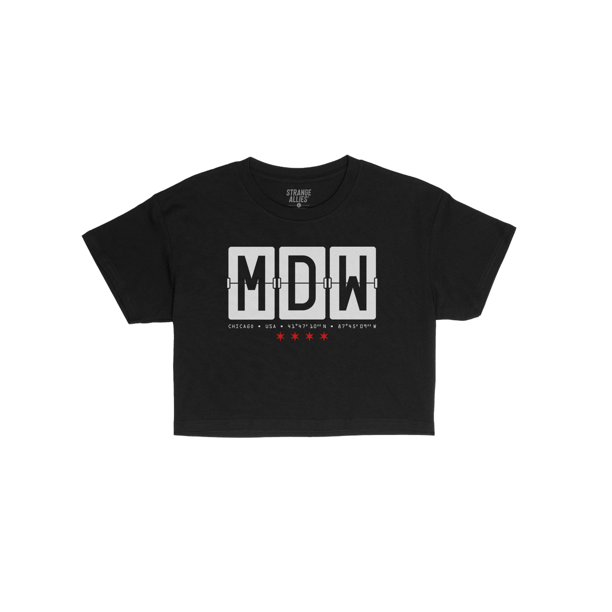 Chicago MDW Midway Airport Flipboard Crop Top