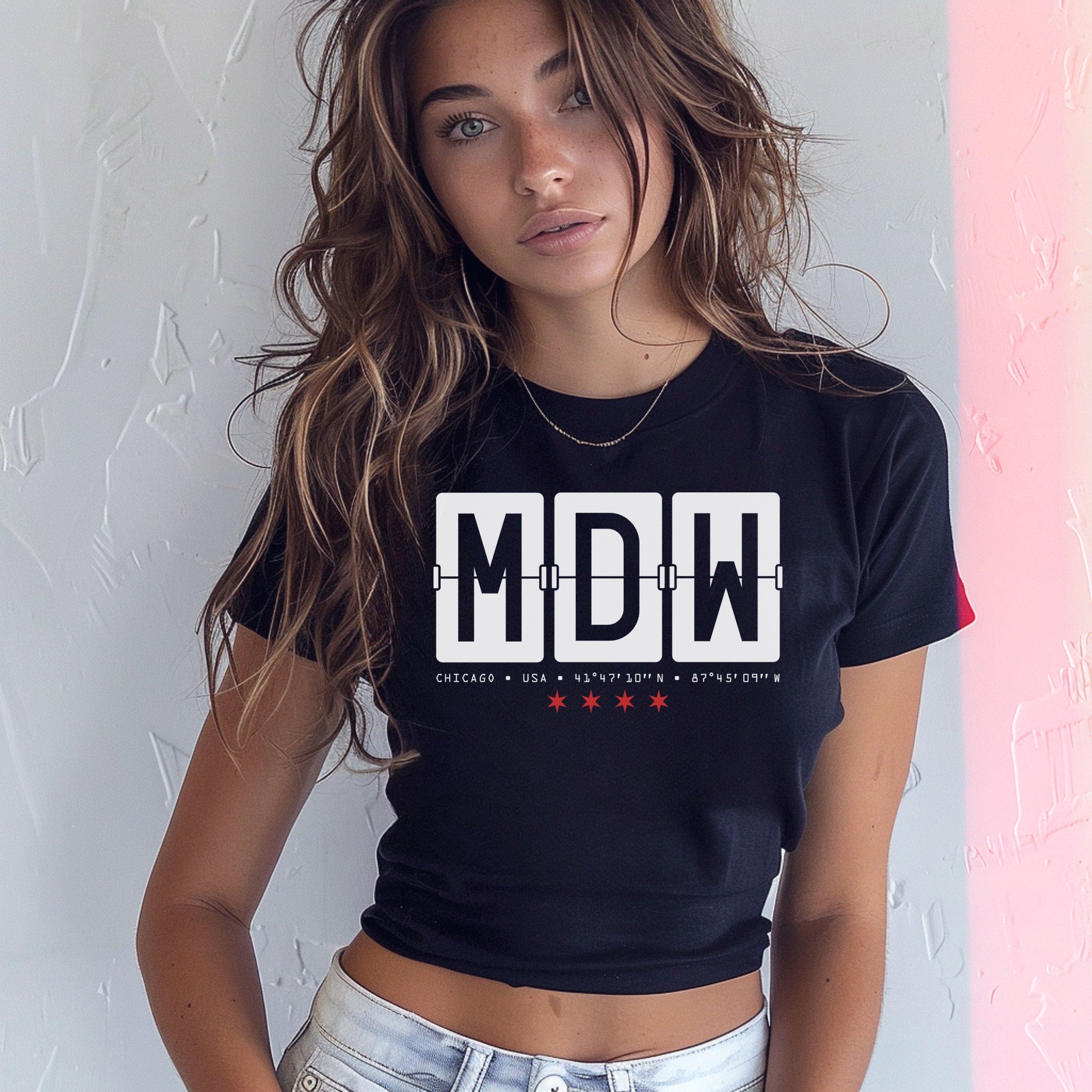 Chicago MDW Midway Airport Flipboard Women's Baby Tee