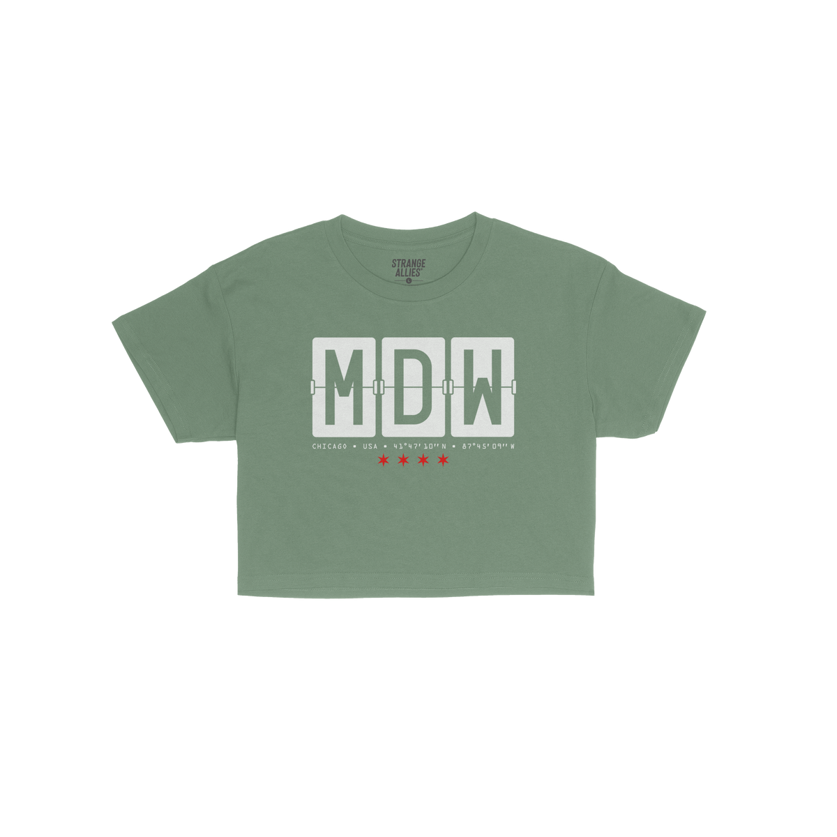 Chicago MDW Midway Airport Flipboard Crop Top