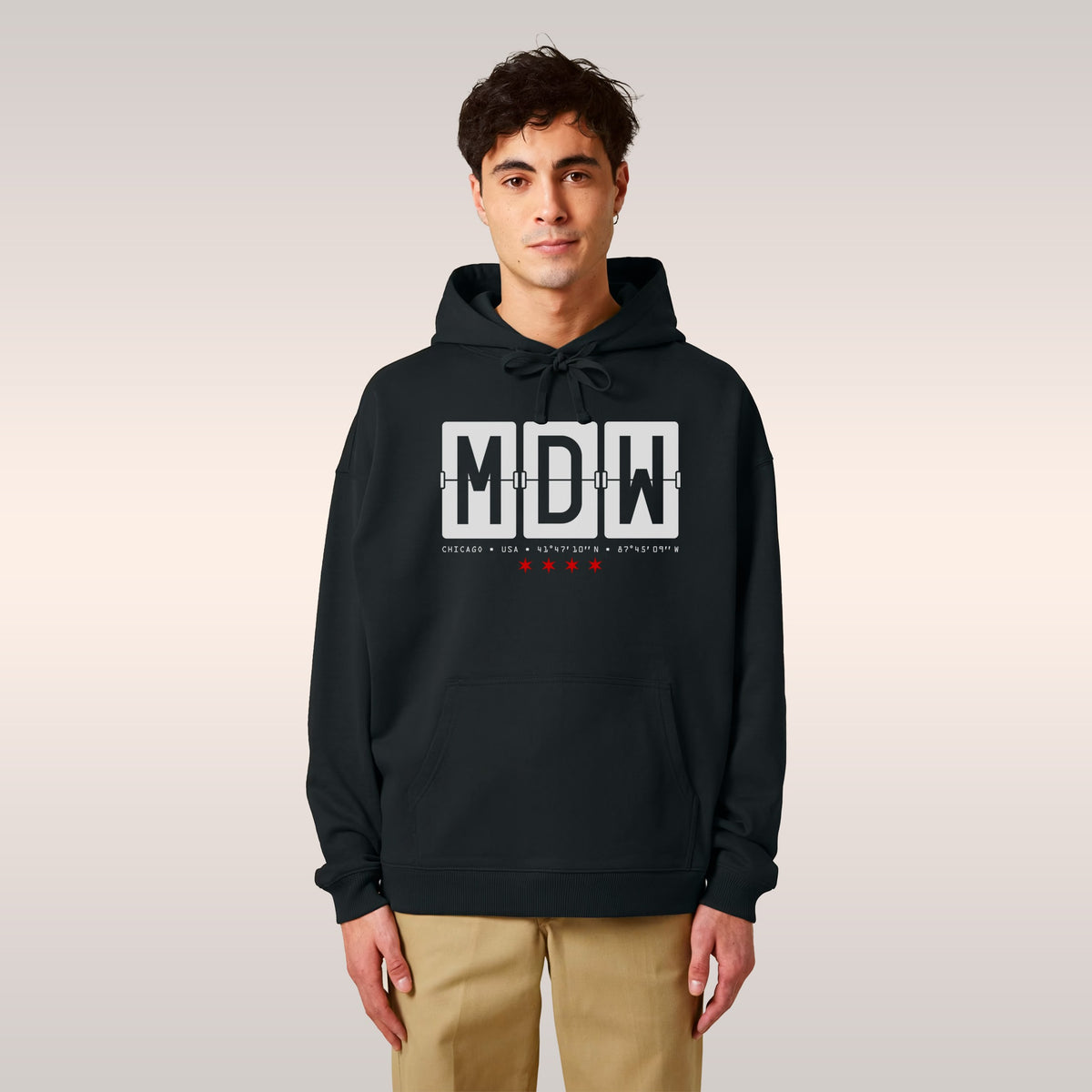 Chicago MDW Midway Airport Flipboard Hoodie