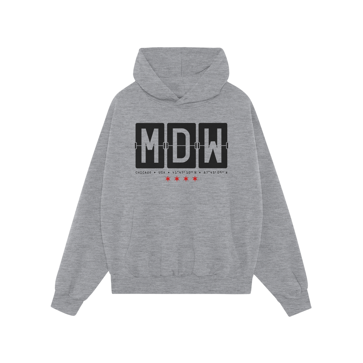 Chicago MDW Midway Airport Flipboard Hoodie