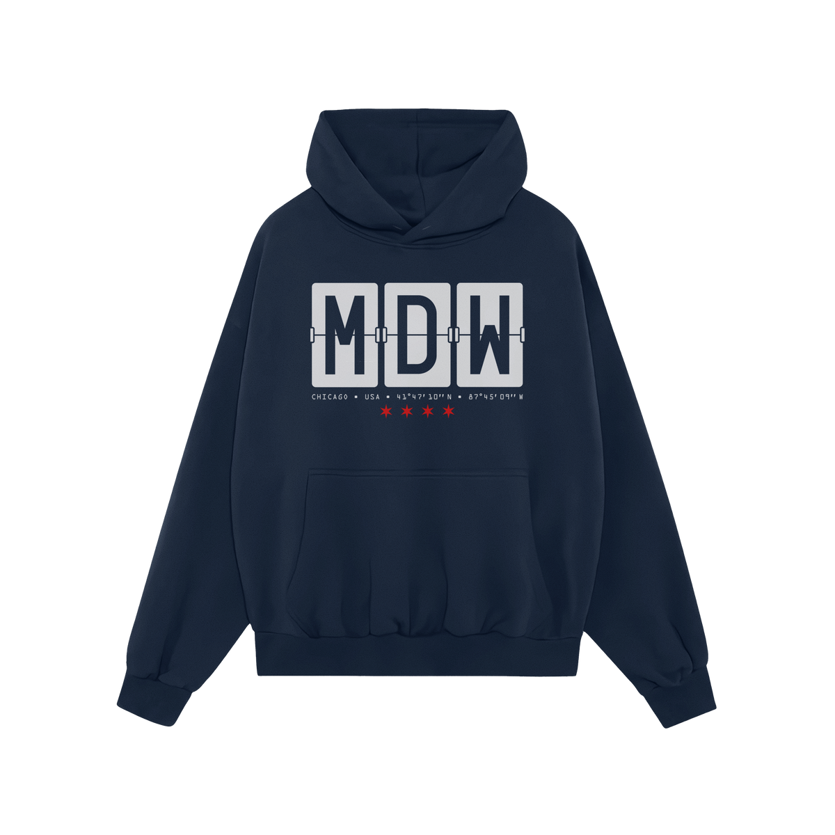 Chicago MDW Midway Airport Flipboard Hoodie