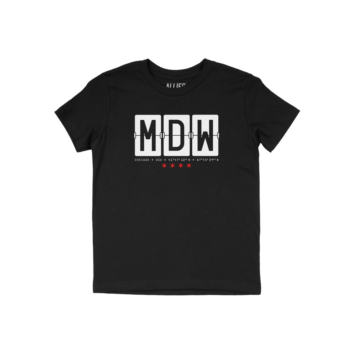 Chicago MDW Midway Airport Flipboard Kids T-shirt