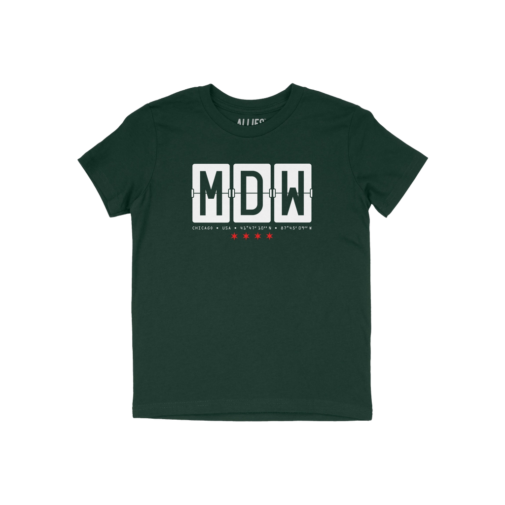 Chicago MDW Midway Airport Flipboard Kids T-shirt