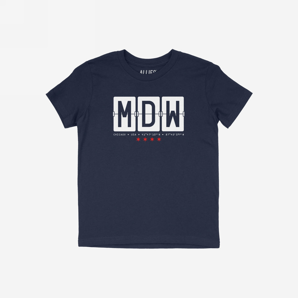 Chicago MDW Midway Airport Flipboard T-shirt