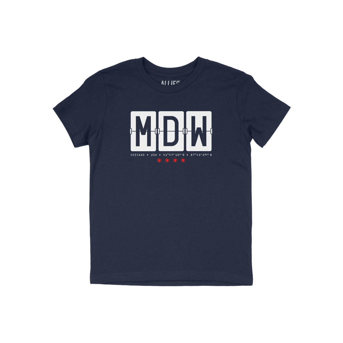 Chicago MDW Midway Airport Flipboard Kids T-shirt