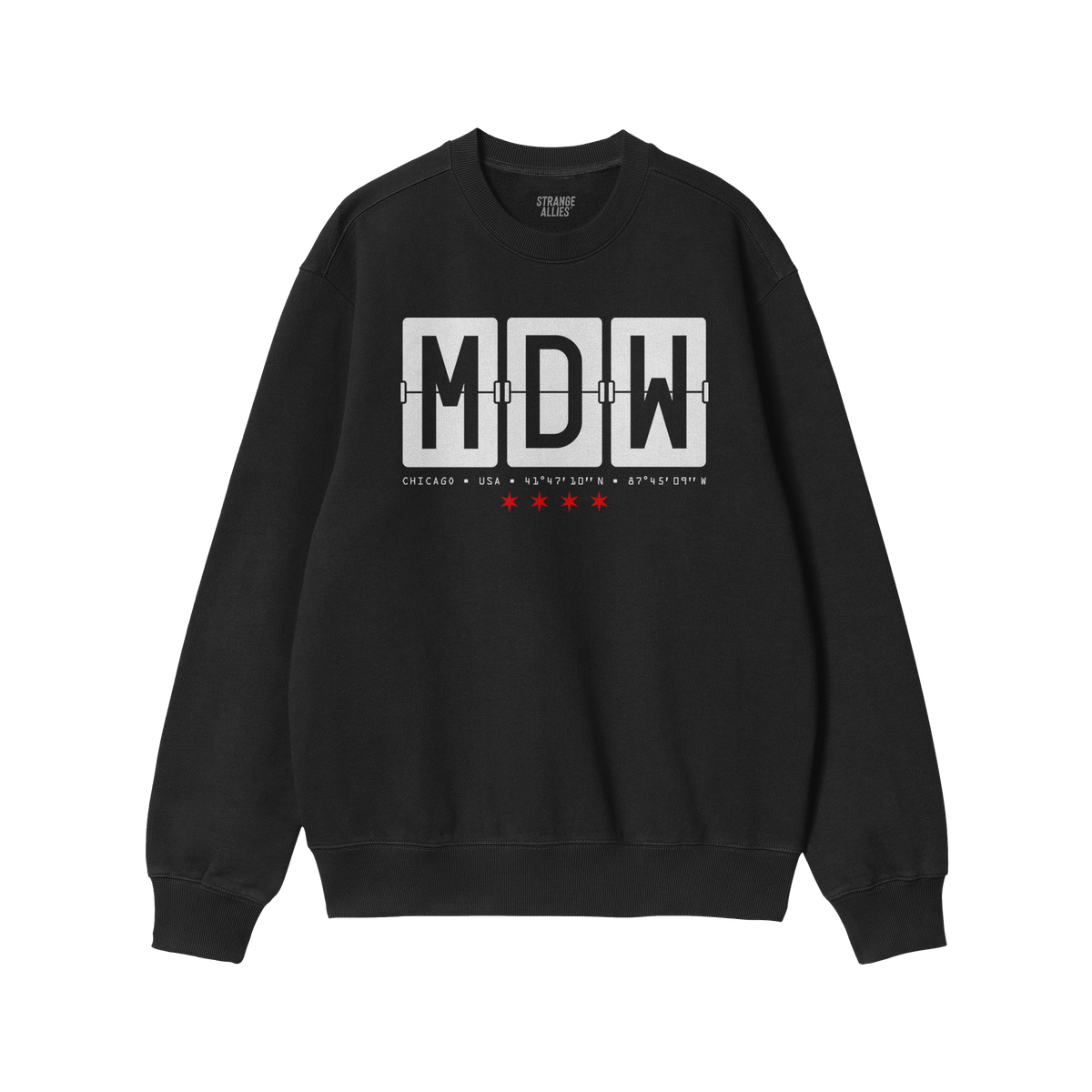 Chicago MDW Midway Airport Flipboard Sweatshirt