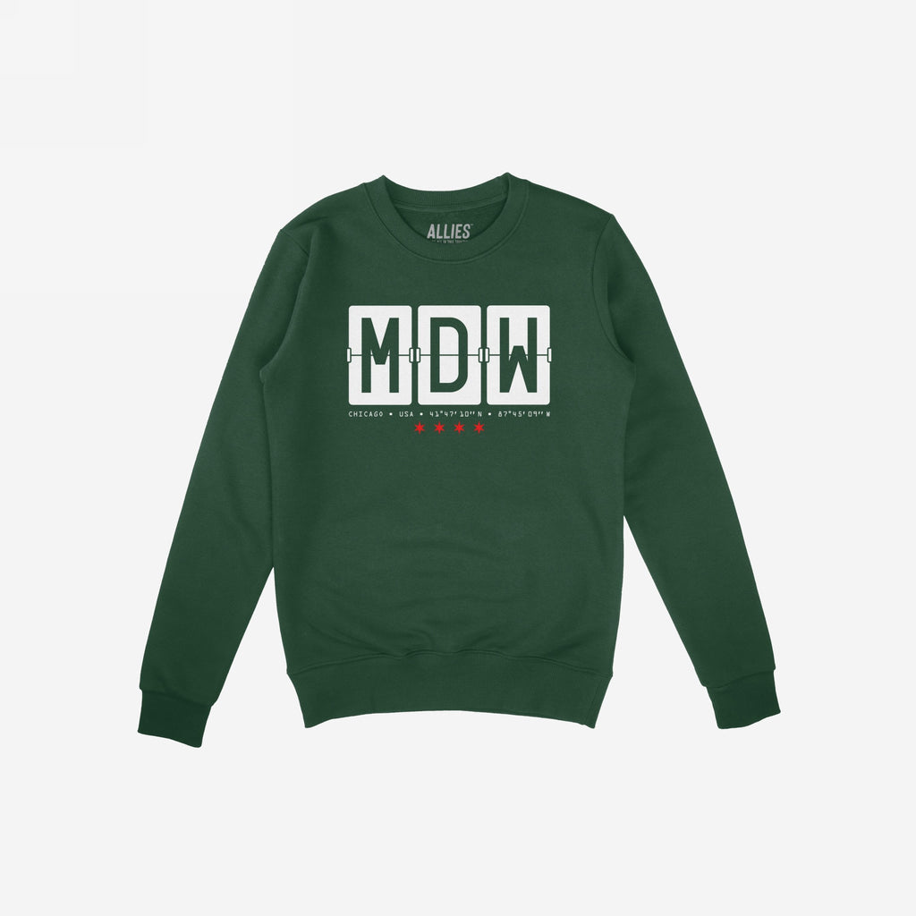 Chicago MDW Midway Airport Flipboard Hoodie & Sweatshirt