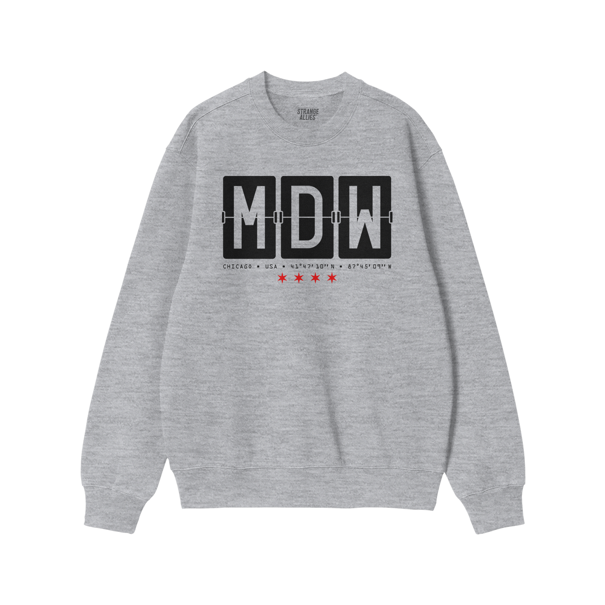 Chicago MDW Midway Airport Flipboard Sweatshirt