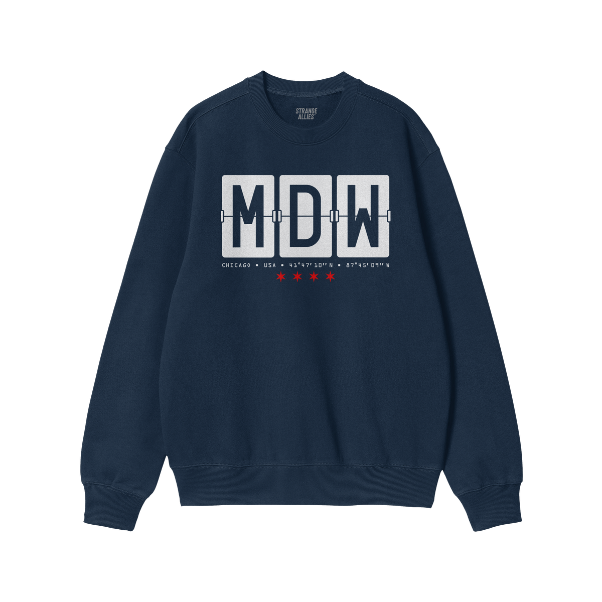 Chicago MDW Midway Airport Flipboard Sweatshirt