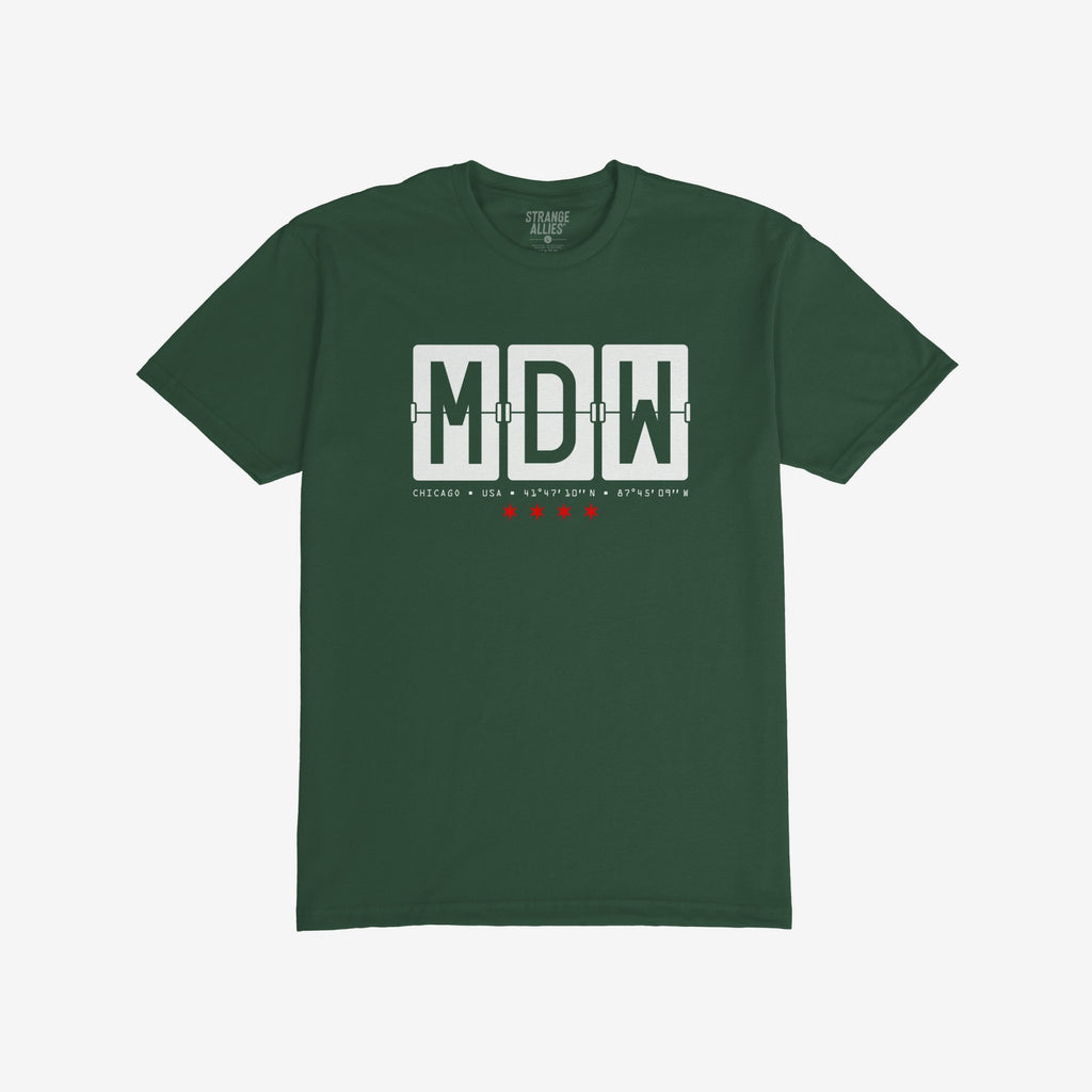 Chicago MDW Midway Airport Flipboard T-shirt