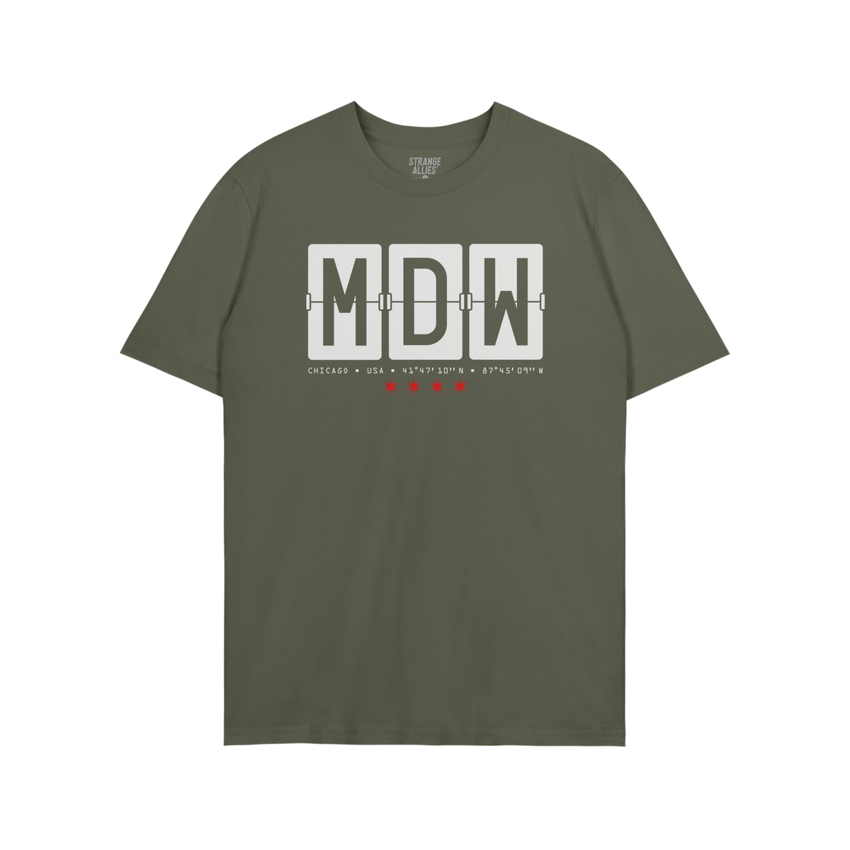 Chicago MDW Midway Airport Flipboard T-shirt