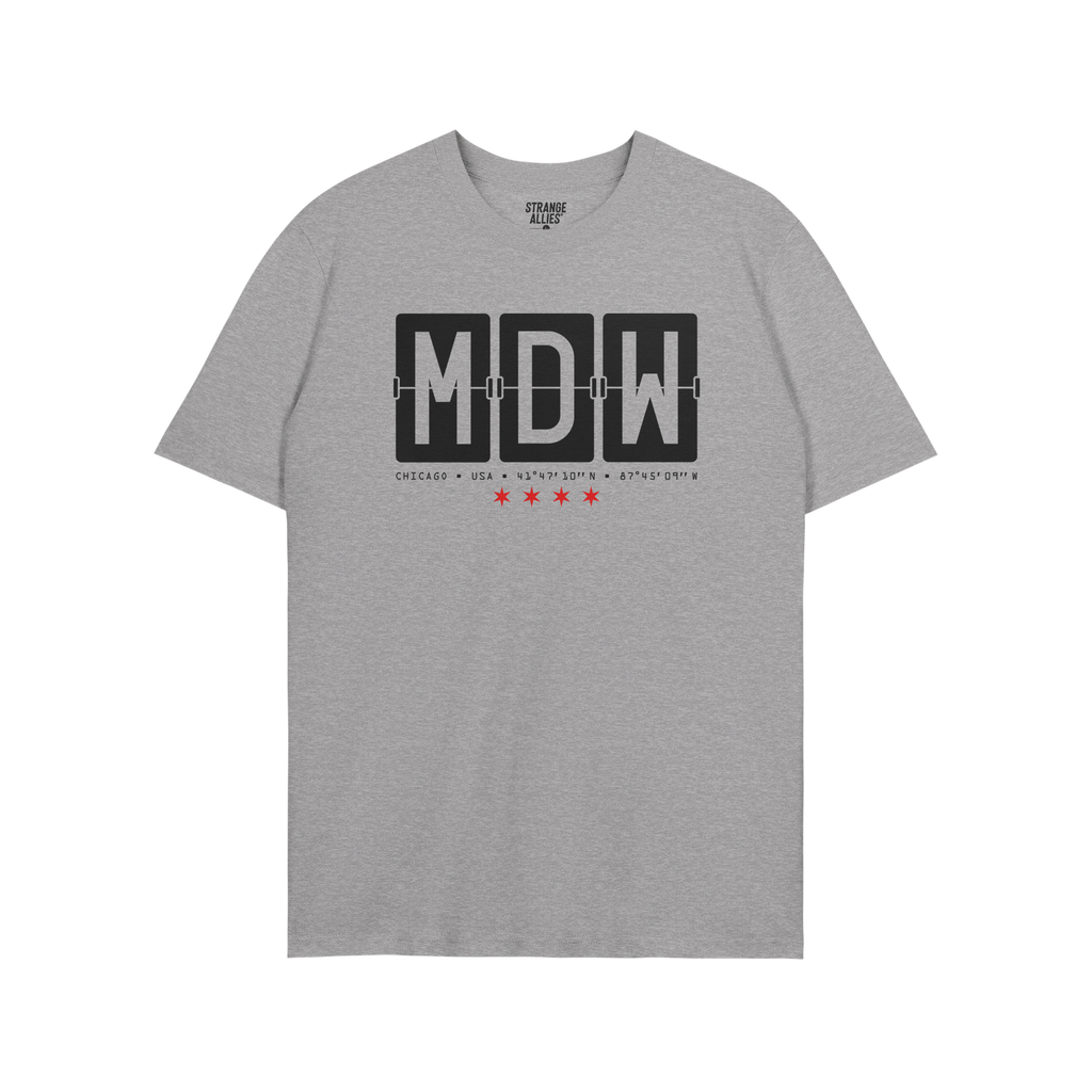 Chicago MDW Midway Airport Flipboard T-shirt