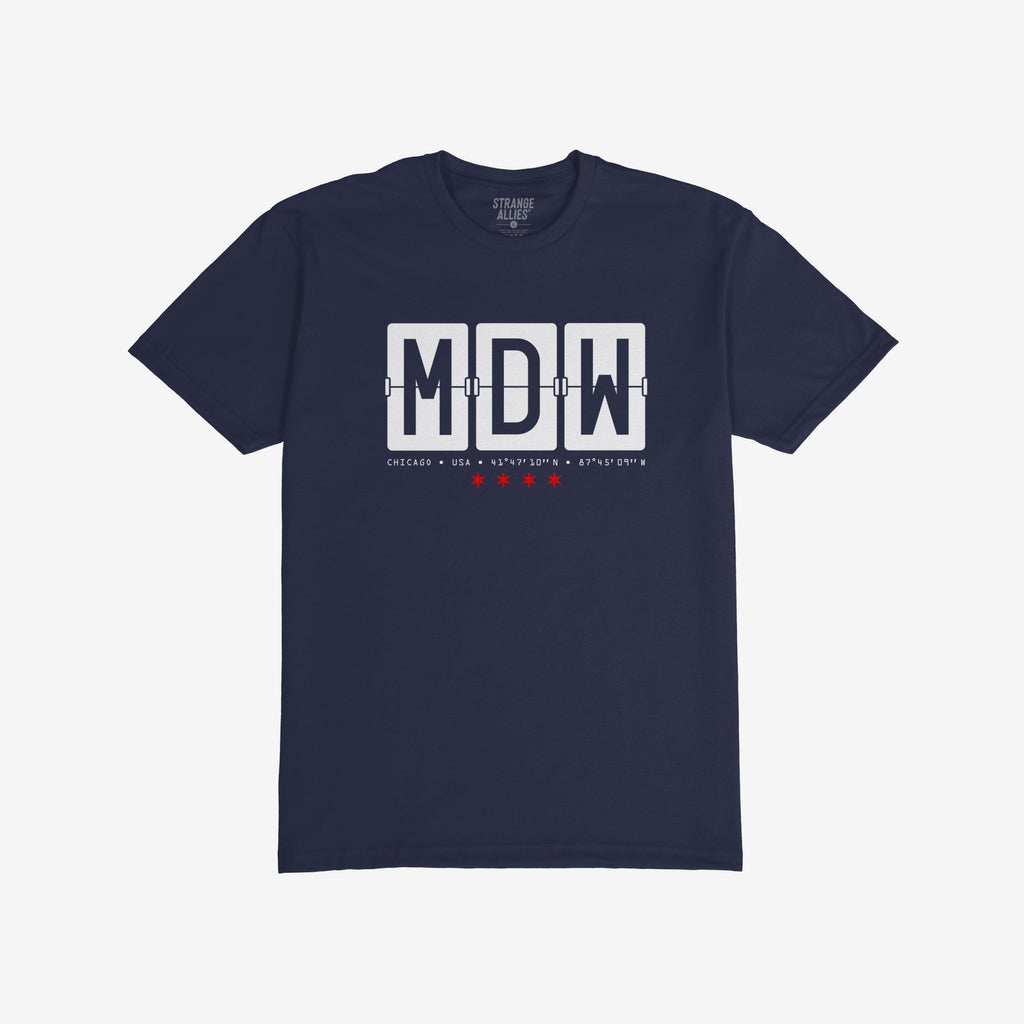 Chicago MDW Midway Airport Flipboard T-shirt