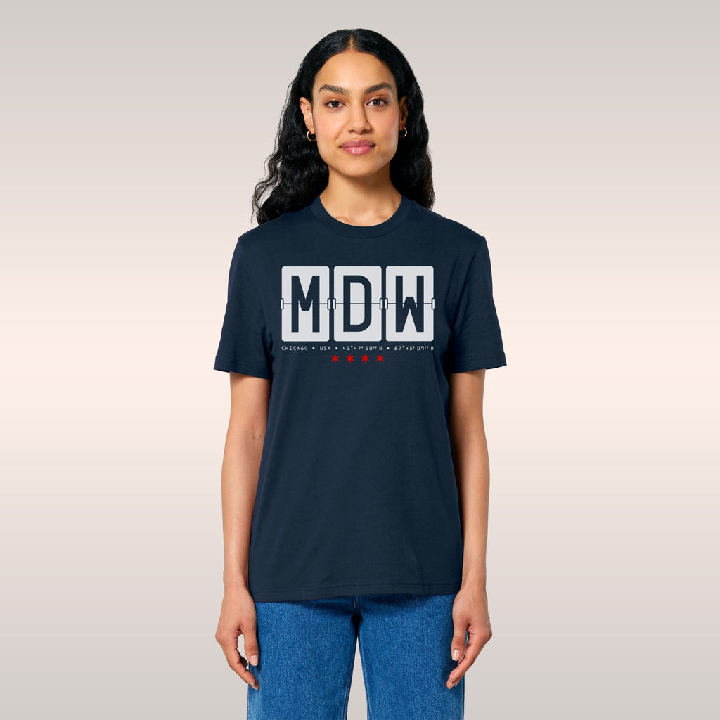 Chicago MDW Midway Airport Flipboard T-shirt