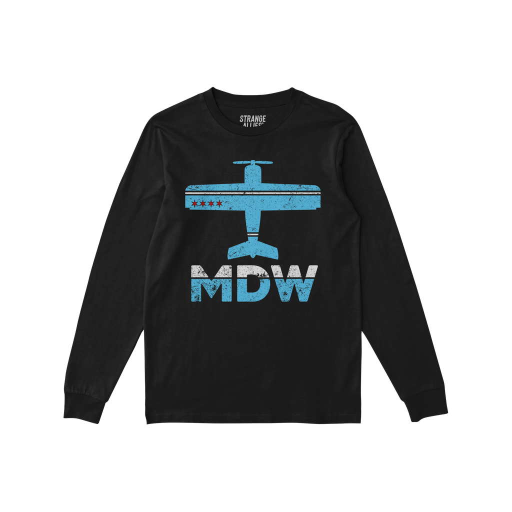 Chicago MDW Midway Airport Long Sleeve T-shirt