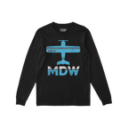 Chicago MDW Midway Airport Long Sleeve T-shirt